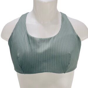 ATHLETA Women's Bikini Top Green Scoop Neck Adjustable Straps Size 40DD